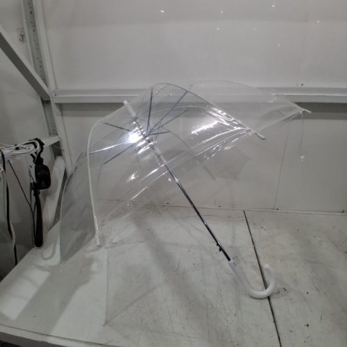 BUBBLE CLEAR UMBRELLA - 32" - CLEAR/WHITE image 2