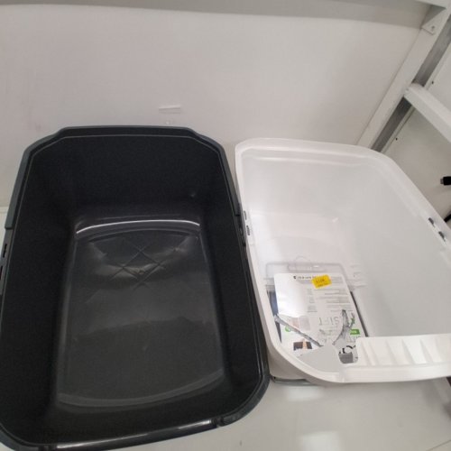 CATIT LITTER BOX WITH AIRSIFT FILTER SYSTEM - JUMBO 22.4"X18"- GREY/WHITE image 5