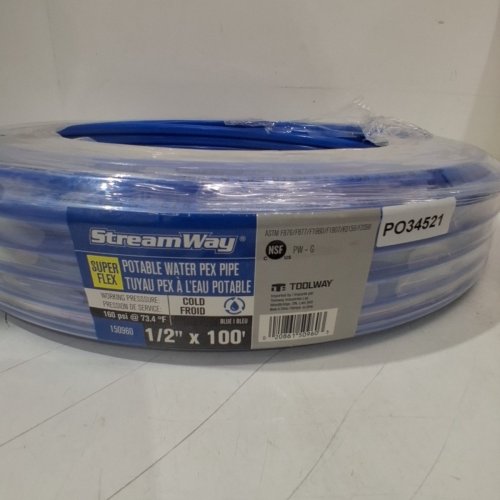 STREAMWAY SUPER FLEX POTABLE WATER PEX PIPE - 1/2" X 100FT, 160 PSI - BLUE (ITEM: 150960) image 3