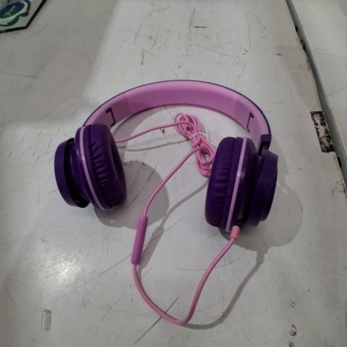 AILIHEN WIRED OVER EAR HEADPHONES WITH MICROPHONE AND VOLUME CONTROL - FOLDABLE, LIGHTWEIGHT, 3.5MM JACK - PURPLE/PINK (MODEL: C8) image 3