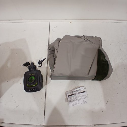 INTEX DURA-BEAM STANDARD INFLATABLE AIR MATTRESS - 10" TWIN - MIDNIGHT GREEN image 3
