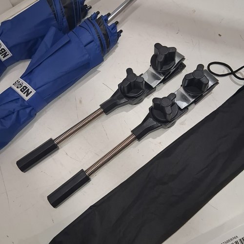 NBTOUS DOUBLE CANOPY BEACH 360°ADJUSTABLE PORTABLE UMBRELLA WITH CLAMP-SKY BLUE-(MODEL:CA-JIA20120) image 4