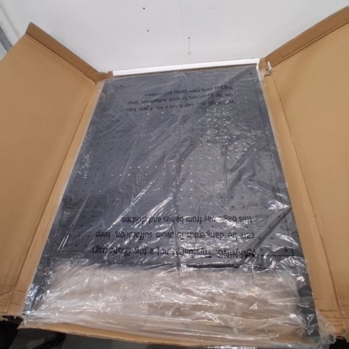 FREESTANDING MOBILE PEGBOARD DISPLAY STAND WITH 30 HOOKS - 23" X 65" - BLACK (MODEL: JOY501) image 2