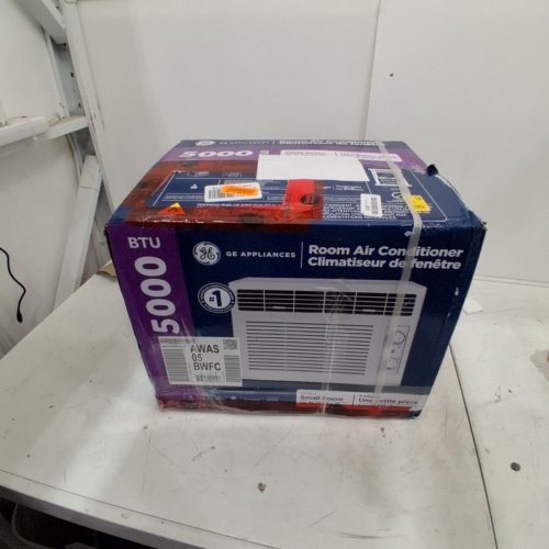 GE APPLIANCES ELECTRONIC WINDOW AIR CONDITIONER - 5,000 BTU - 150SQ.FT - WHITE (MODEL: AWAS05BWFC) image 5