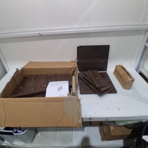 JOONEE MODERN 2 DRAWER NIGHTSTAND WITH CHARGING STATION - 15" X 19.6" X 25.5" - WALNUT BROWN (MODEL: NS-BSW-011) image 3