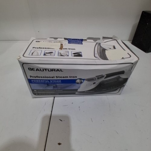 BEAUTURAL 1800W PROFESSIONAL STEAM IRON WITH ELECTRONIC LCD DISPLAY - WHITE/GREY (MODEL: 724NA-0001) image 2