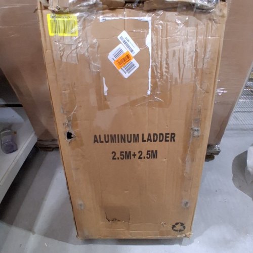 EFAN ALUMINUM A-FRAME TELESCOPIC LADDER - 330LBS CAPACITY - 16.5FT - SILVER/BLACK (MODEL: 2.5M + 2.5M) image 5