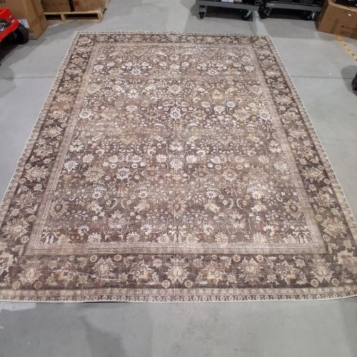BERTHMEER NON-SLIP TRADITIONAL ORIENTAL AREA RUG - 8FT X 10FT - BROWN image 2
