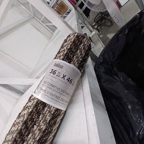 BALDOSA DECORATIVE VESTIBULE NON SLIP RUG - 3ft X 3.10FT - BROWN AND BEIGE (MODEL : 8439530) image 3