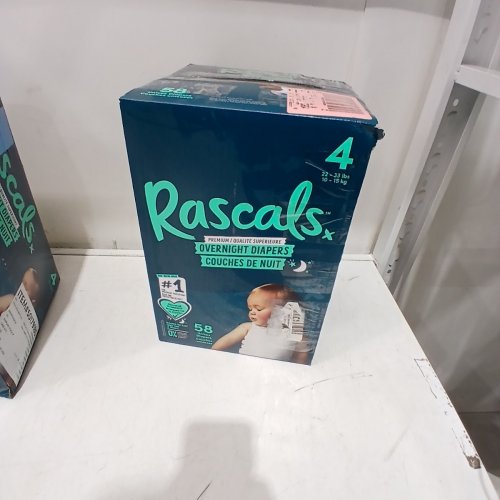 58PK RASCALS OVERNIGHT DIAPERS - SIZE 4 image 3