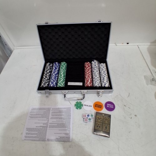 300PC SPIN MASTER GAMES CARDINAL CLASSICS POKER SET WITH ALUMINUM CARRYING CASE - SILVER (MODEL: 60326BFN) image 3
