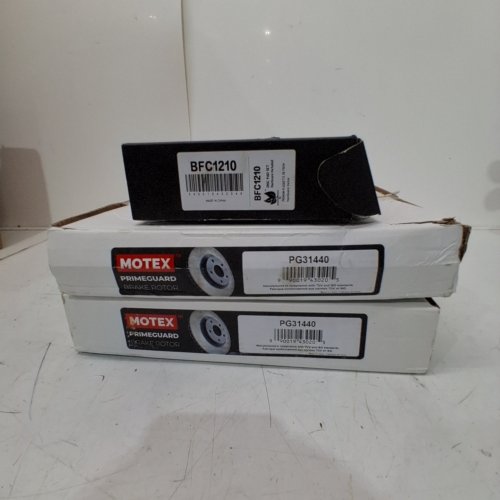 3PC MOTEX FRONT DISC BRAKE KIT WITH CERAMIC BRAKE PADS FOR VARIOUS VEHICLES (MODEL: PG0026-F-B/BFC1210/PG31440) image 3