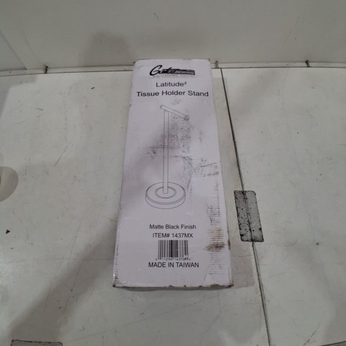 GATCO LATITUDE 2 MODERN TISSUE HOLDER WITH ROUND BASE STAND - 22.25FT' - MATTE BLACK (MODEL: 1437MX) image 4