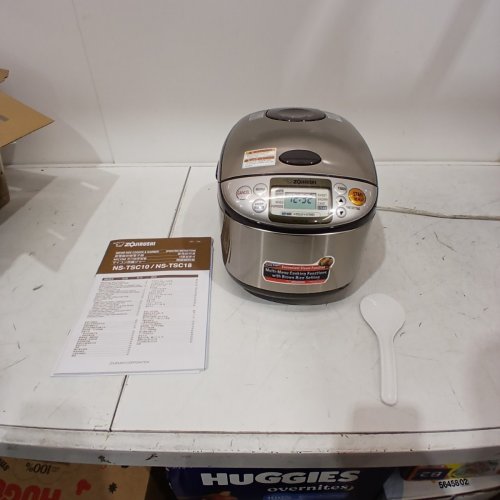 ZOJIRUSHI NS-TSC18 MICOM RICE COOKER AND WARMER, 10 CUPS, STAINLESS BROWN image 2
