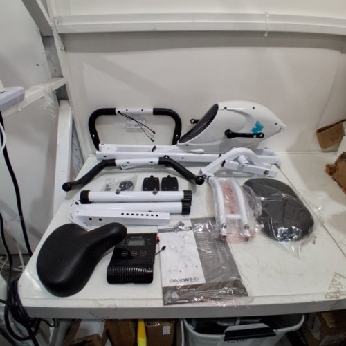 BARWING 3-IN-1 FOLDABLE STATIONARY EXERCISE BIKE WITH CONNECT TO APP - 350LB CAPACITY - WHITE (MODEL NO. BW-FNBM02) image 3