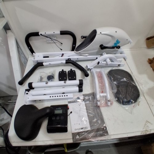 BARWING 3-IN-1 FOLDABLE STATIONARY EXERCISE BIKE WITH CONNECT TO APP - 350LB CAPACITY - WHITE (MODEL NO. BW-FNBM02) image 4