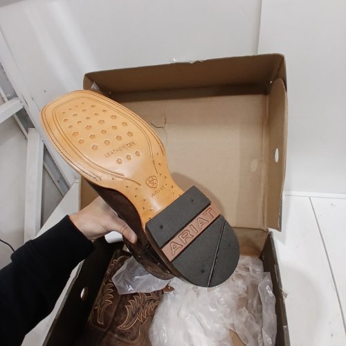 MEN'S ARIAT POINT RYDER WESTERN BOOT - SIZE 11 - DRY CREEK TAN (STYLE: 10042471) image 3