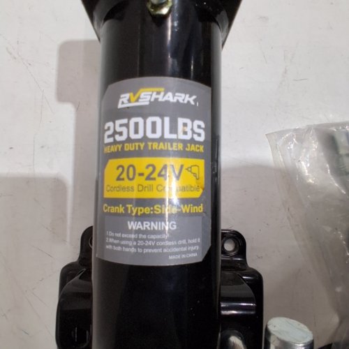 RV SHARK HEAVY DUTY TRAILER JACK - 2500 LBS, 20-24 V - BLACK image 2