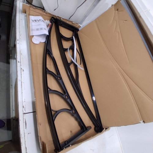 WINDOW / DOOR POLYCARBONATE AWNING OVERHANG CANOPY - 40" X 40" - BROWN - (MODEL: CZPC40X40B) image 2
