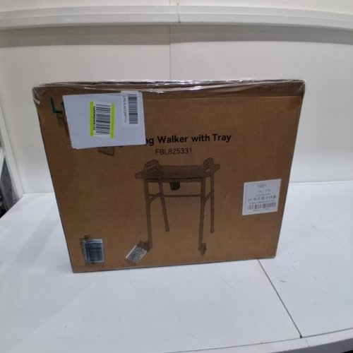 LOYOLA FOLDING WALKER WITH TRAY - 31"-38" - MAX CAPACITY 350LBS - SILVER (MODEL: FBL825331) image 4