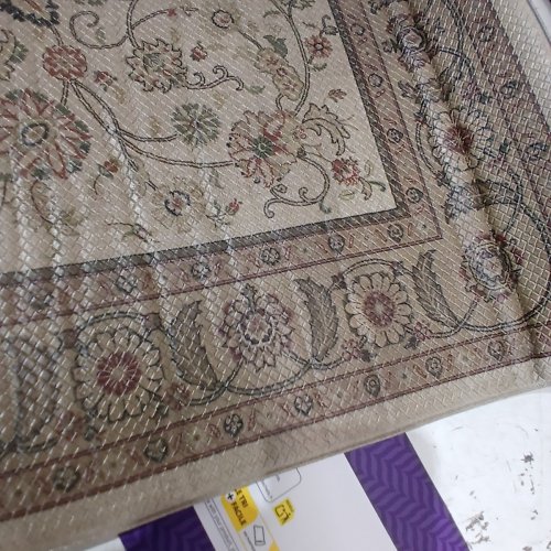 DEXI FLORAL FOAM RUG RUNNER - 105.5 X 24 - BEIGE / BROWN image 3