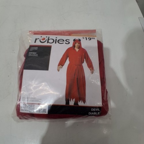2PC MEN'S RUBIES DEVIL COSTUME - MEDIUM (32-34) - RED (STYLE: DEVIL / DIABLE) image 2