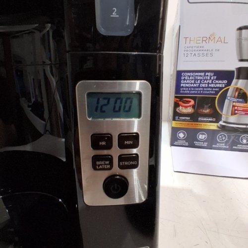 BLACK + DECKER THERMAL 12-CUP PROGRAMMABLE DIGITAL COFFEE MAKER - BLACK/SILVER - (CM2036SC) image 2