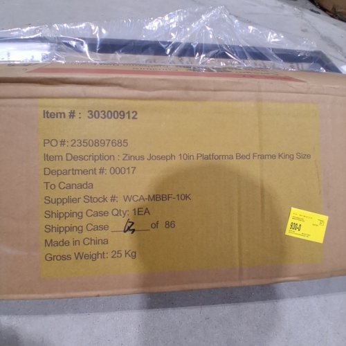ZINUS JOSEPH 10" METAL BED FRAME - KING (MODEL: WCA-MBBF-10K) image 2