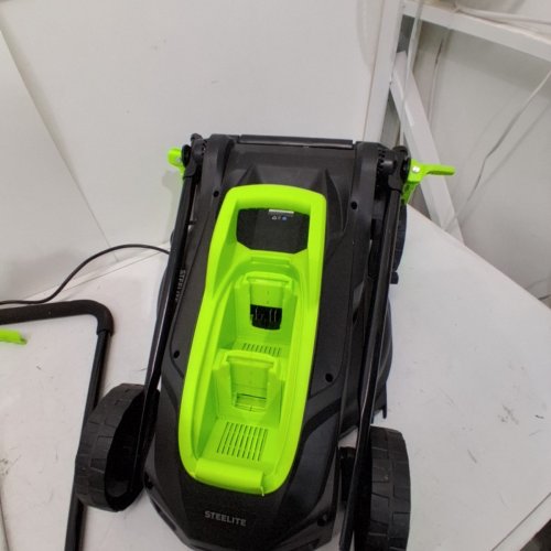 STEELITE CORDLESS ELECTRIC BATTERY OPERATED PUSH LAWN MOWER - 20V - BLACK/GREEN (MODEL: DG500-2) image 5