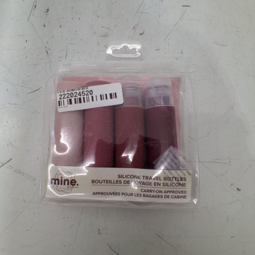 4PC MINE SILICONE TRAVEL BOTTLE SET - 4 X 2.7 OZ - PINK image 2