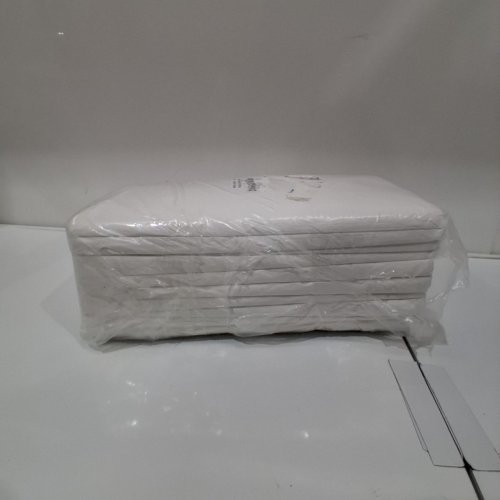 10PK PREMIUM RECTANGULAR PAPER TABLECLOTH FOR WEDDING/BANQUET/RESTAURANT - 104" X 56" - WHITE image 3