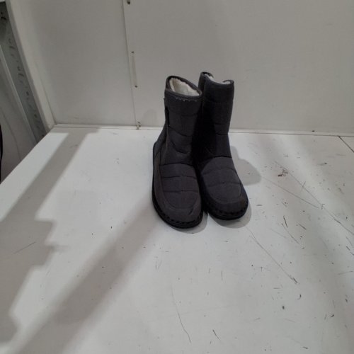 WOMEN'S UKAP QUILTED WATERPROOF ANKLE SNOW BOOTS - 10.5 - GREY image 2