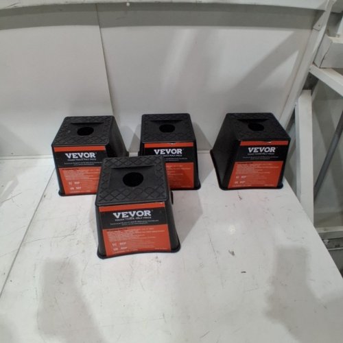 4PK VEVOR RV TRAILER LEVELING JACK BLOCK SET - 6000LB CAPACITY - 8" - BLACK/ORANGE - (MODEL: CXFC02) image 2