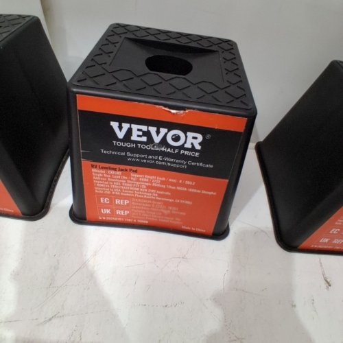 4PK VEVOR RV TRAILER LEVELING JACK BLOCK SET - 6000LB CAPACITY - 8" - BLACK/ORANGE - (MODEL: CXFC02) image 4