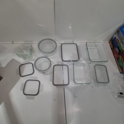 14PC GLASSLOCK ASSORTED GLASS CONTAINERS, OVEN SAFE image 2