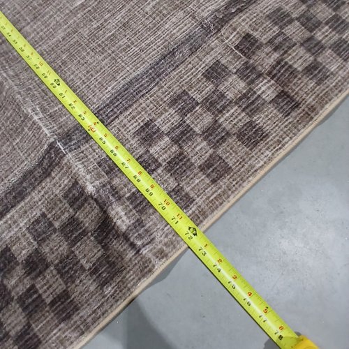 GARVEEHOME MODERN BORDERED SOFT AREA RUG MACHINE WASHABLE - 4FT X 6FT - BROWN (MODEL:199414423229) image 3