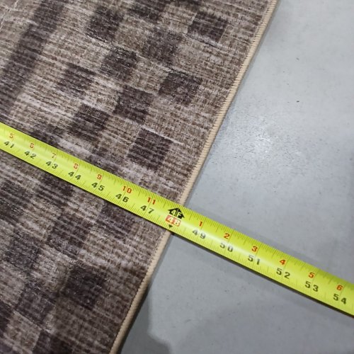 GARVEEHOME MODERN BORDERED SOFT AREA RUG MACHINE WASHABLE - 4FT X 6FT - BROWN (MODEL:199414423229) image 4