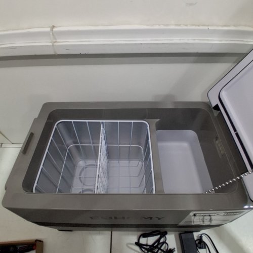 EUHOMY ELECTRIC COOLER CAR REFRIGERATOR WITH BLUETOOTH APP CONTROL - 12V/24V DC - 47QT - BLACK/GREY - (MODEL: CF-45)) image 5