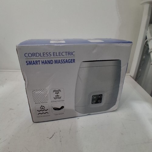 CORDLESS ELECTRIC HAND MASSAGER WITH HEAT AND COMPRESSION - WHITE image 4