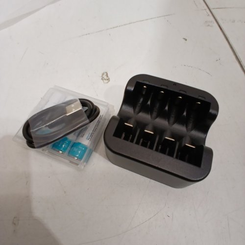 4PK CZVV RECHARGEABLE AA BATTERIES WITH 4-SLOT CHARGER - 1.5 V, - BLACK image 2