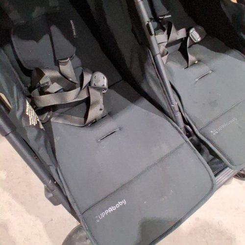 UPPABABY MINU DUO SIDE-BY-SIDE DOUBLE STROLLER LIGHTWEIGHT + COMPACT DESIGN - 100LBS CAP - 26" WIDE - JAKE (MODEL: 0801-MND-NA-JKE) image 3
