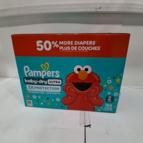 184PK PAMPERS ELMO BABY DRY ULTRA DIAPERS - SIZE 2 image 5