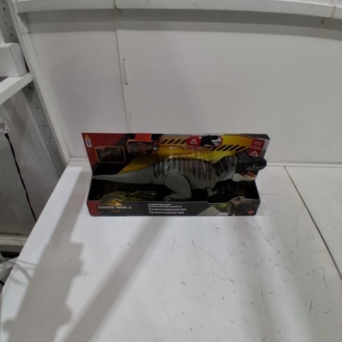 MATTEL ​JURASSIC WORLD REBIRTH POWER DEVOUR TYRANNOSAURUS REX DINOSAUR FIGURE - 21.45" X 8.4" - GREY (MODEL: JGB50-9565) image 2