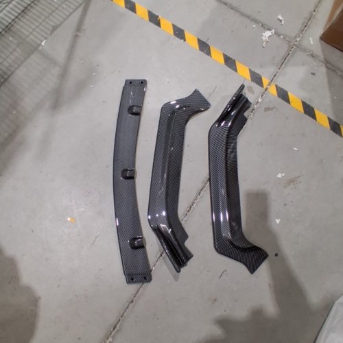 FRONT BUMPER LIP FOR CAR - CARBON FIBRE BLACK image 4