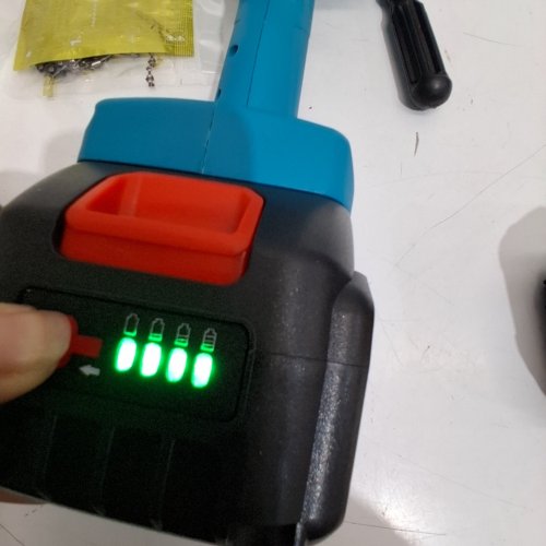 SEESII CORDLESS BATTERY OPERATRED MINI CHAINSAW - 6" - 21V - BLUE (MODEL:M6 PRO) image 2