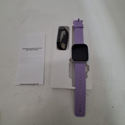 WOMEN'S DYURWA SMART WATCH FITNESS TRACKER - 1.91" HD SCREEN, HEART RATE/SLEEP MONITOR, SPO2, IP68 WATERPROOF, STEP COUNTER, FOR ANDROID/IOS - PURPLE (MODEL: T60) image 3