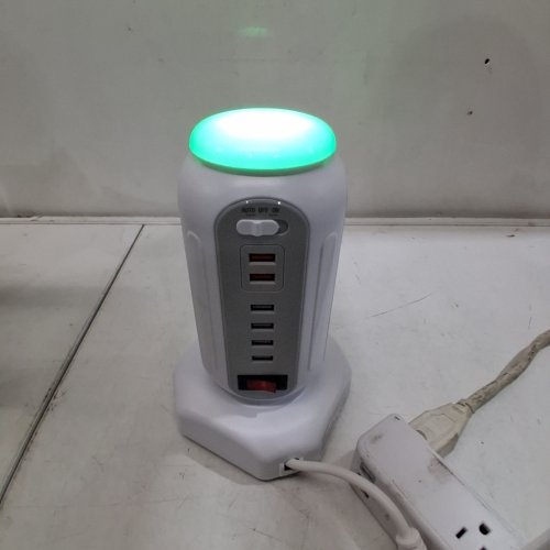 CURRENT TAP RGB LIGHT POWER STRIP TOWER | 15 AC OUTLETS | 6.5FT CORD - WHITE (MODEL: US-101-MQ001) image 2