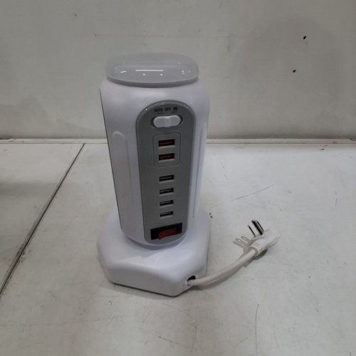 CURRENT TAP RGB LIGHT POWER STRIP TOWER | 15 AC OUTLETS | 6.5FT CORD - WHITE (MODEL: US-101-MQ001) image 3