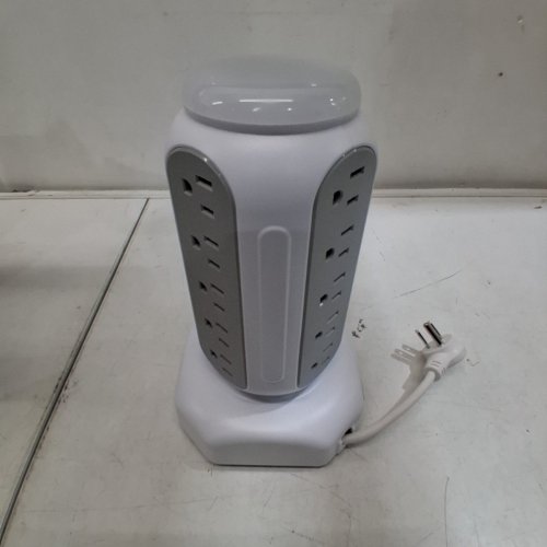 CURRENT TAP RGB LIGHT POWER STRIP TOWER | 15 AC OUTLETS | 6.5FT CORD - WHITE (MODEL: US-101-MQ001) image 4