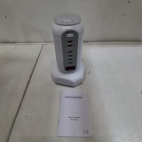 CURRENT TAP RGB LIGHT POWER STRIP TOWER | 15 AC OUTLETS | 6.5FT CORD - WHITE (MODEL: US-101-MQ001) image 6